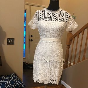 White dress sheer lace